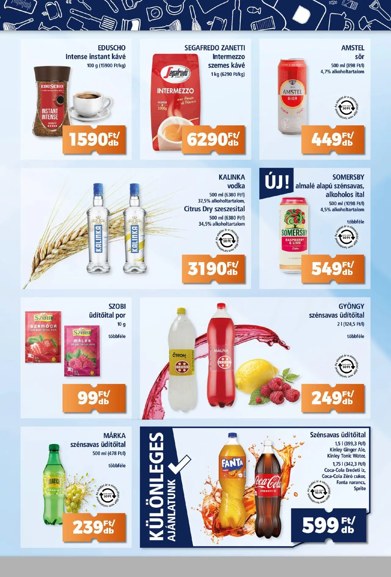 Goods Market akciós ujság - amely érvényes a következő dátumtól: 07.08.2025 | Oldal: 9 | Termékek: Tonic, Coca Cola, Cider, Kávé