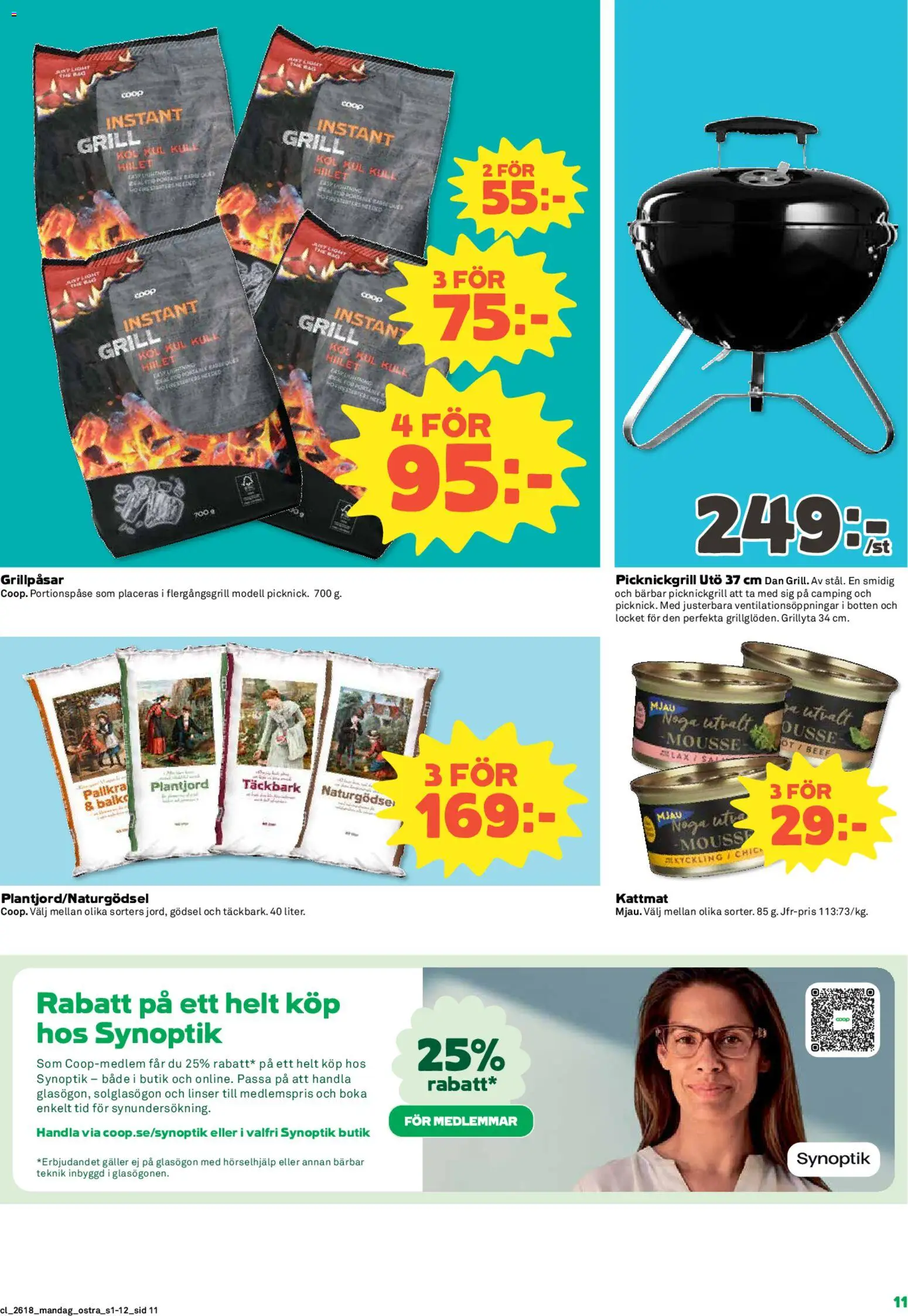 Coop reklamblad aktuell från 27.04.2026 | Sida: 11 | Produkter: Linser, Mousse, Galler, Glasögon