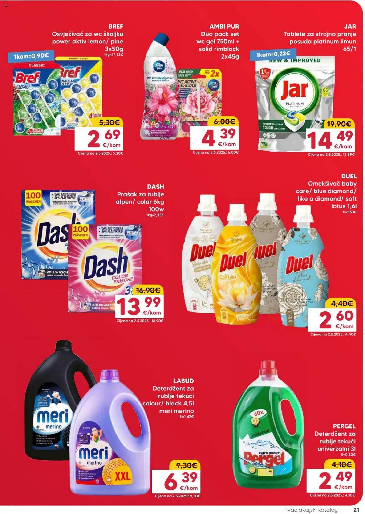 Pivac katalog | vrijedi od 30.03.2026 | Stranica: 21 | Proizvodi: Prašak za rublje, Omekšivač, Deterdžent, Meri Merino