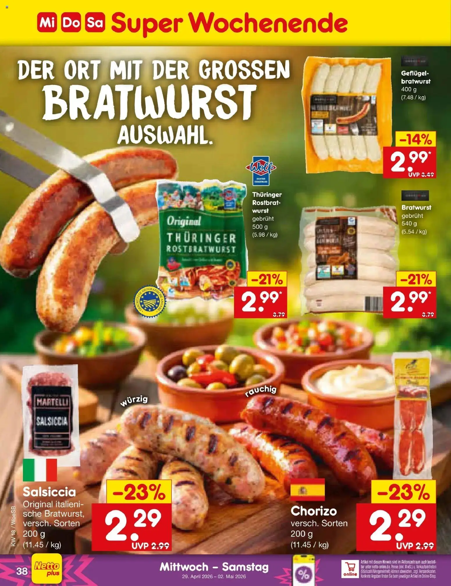 Netto Marken-Discount Prospekt Katzweiler	 – gültig ab 27.04.2026 | Seite: 52 | Produkte: Bratwurst, Wurst