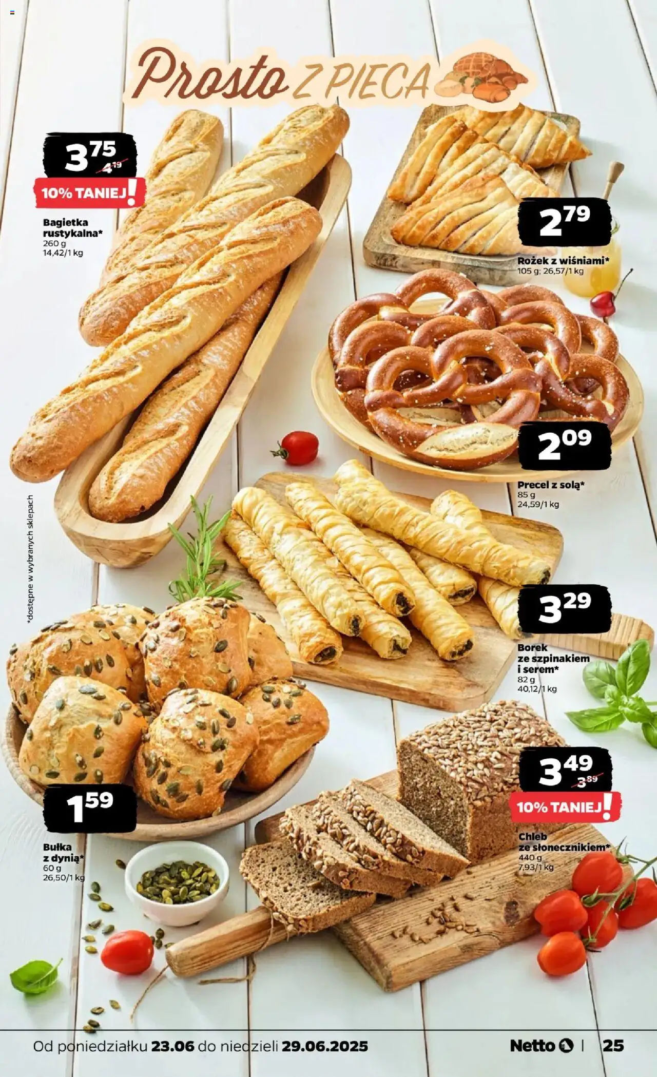 Netto gazetka - Spożywcza od 23.06.2025 | Strona: 25 | Produkty: Bułka, Bagietka, Chleb