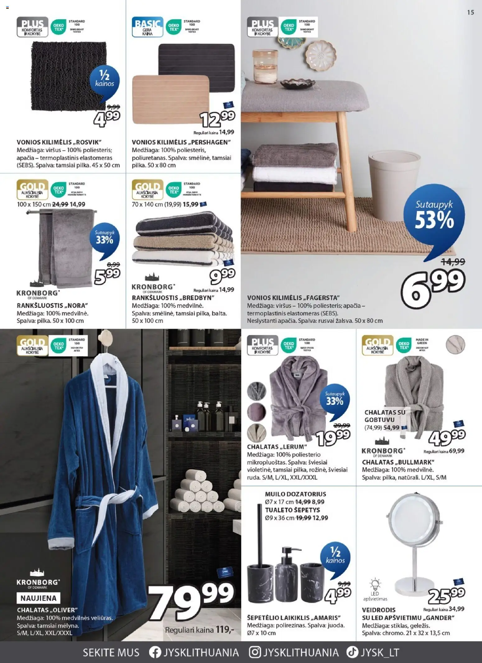JYSK akcijos nuo 28.10.2025 | Puslapis: 15 | Prekių: Kilimėlis, Vonios kilimėlis, Chalatas, Veidrodis