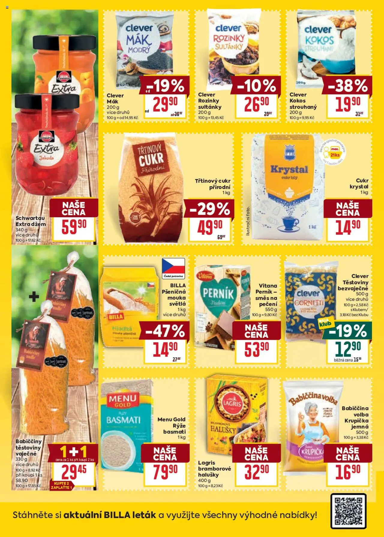Billa Velký leták od 15.10.2025 | Strana: 26 | Produkty: Džem, Perník, Basmati, Rýže basmati