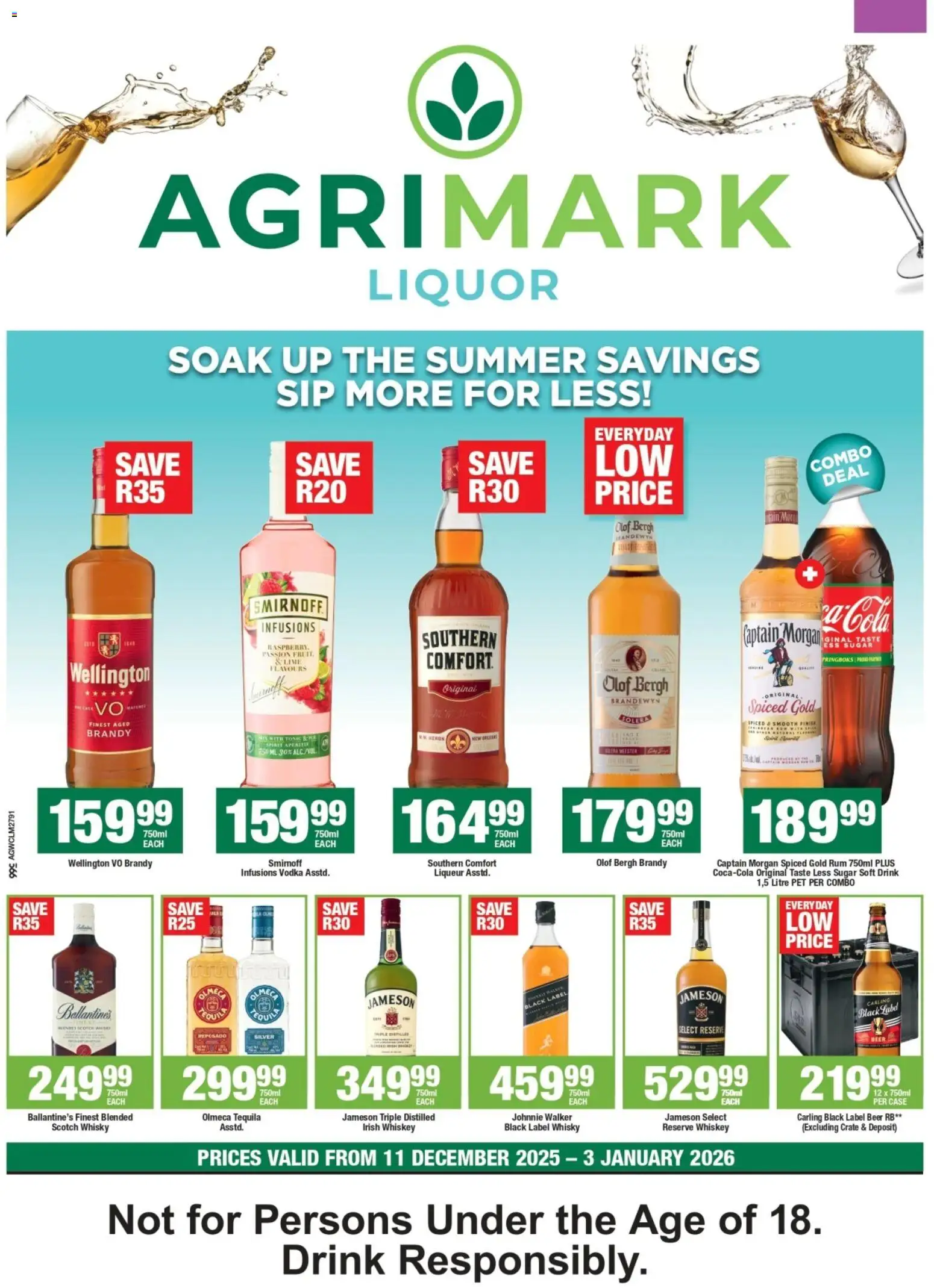 New Agrimark catalogue – valid from 11.12.2025 | Page: 1 | Products: Case, Rum, Whiskey, Sugar