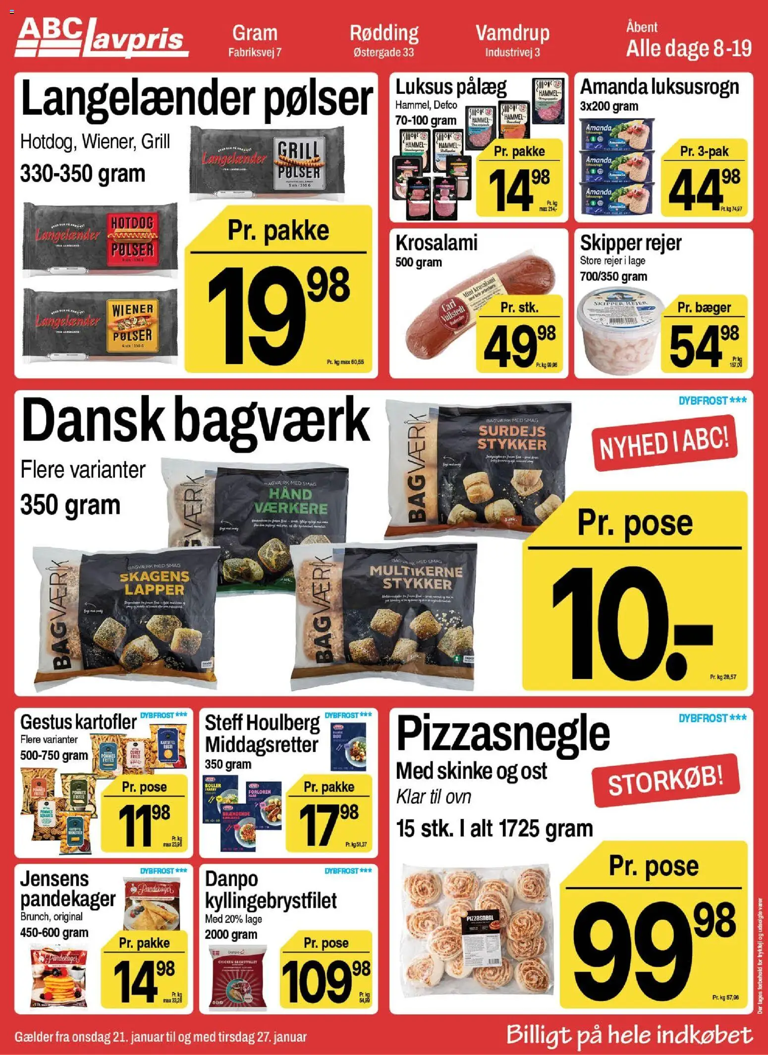Abc Lavpris tilbudsavis – gyldig fra 21.01.2026 | Side: 6 | Produkter: Skinke, Pålæg, Ovn, Grill