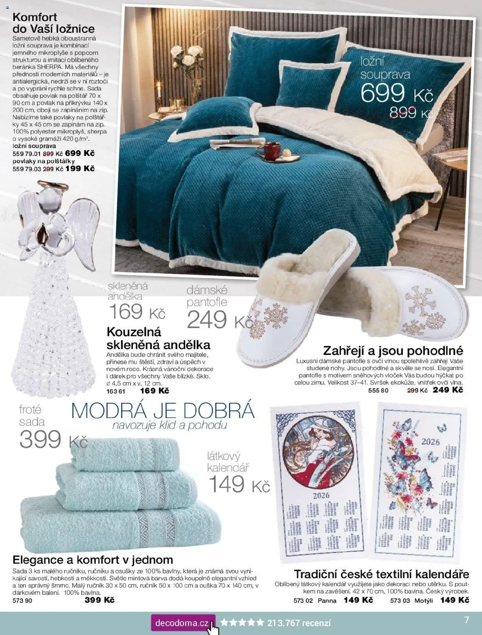 Decodoma katalog od 10.11.2025 | Strana: 7 | Produkty: Ručník, Povlak na polštář, Kalendář, Polštář