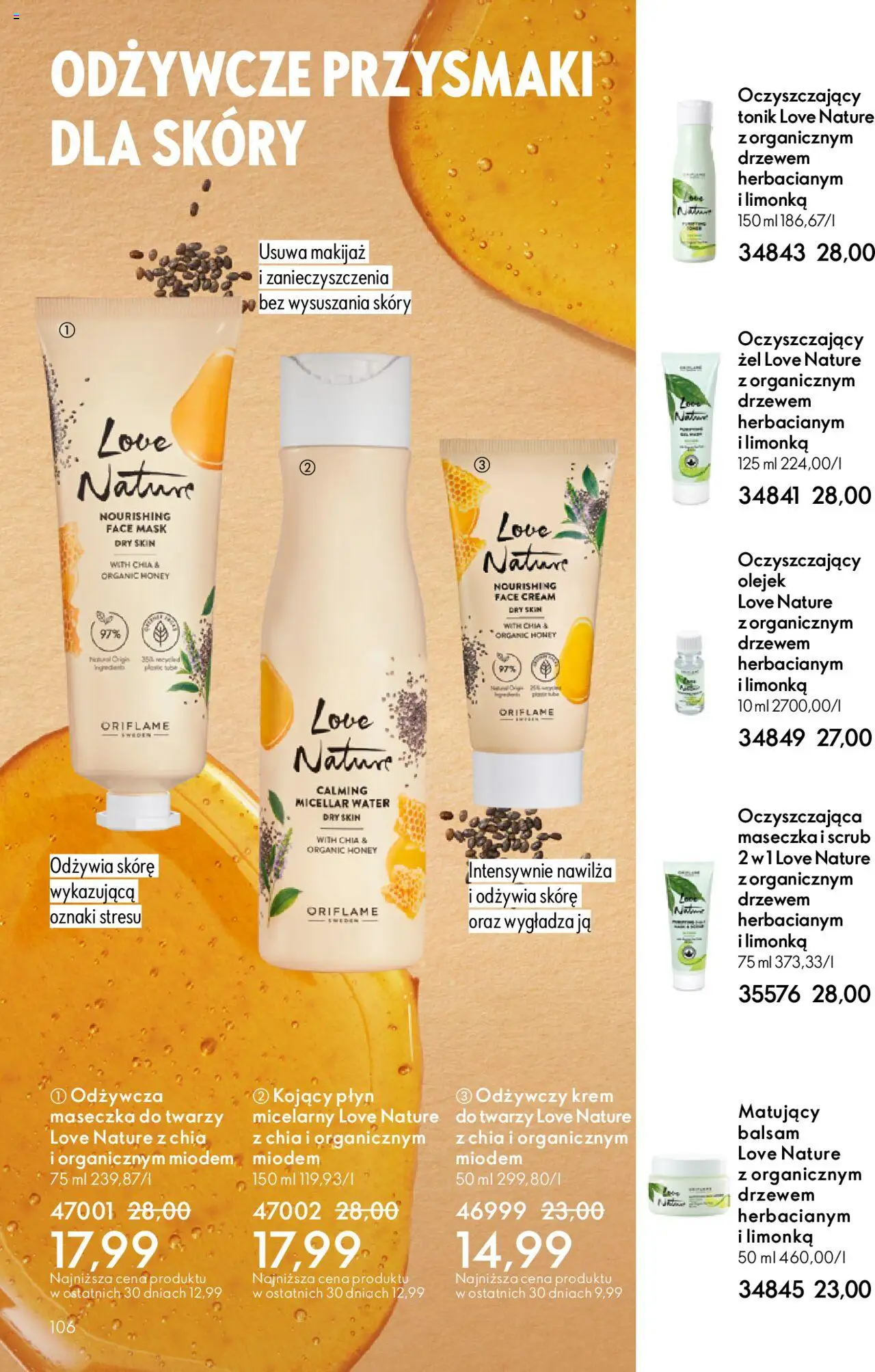 Oriflame Katalog 14 2025 od 01.10.2025 | Strona: 106 | Produkty: Maseczka do twarzy, Makijaż, Krem, Tonik