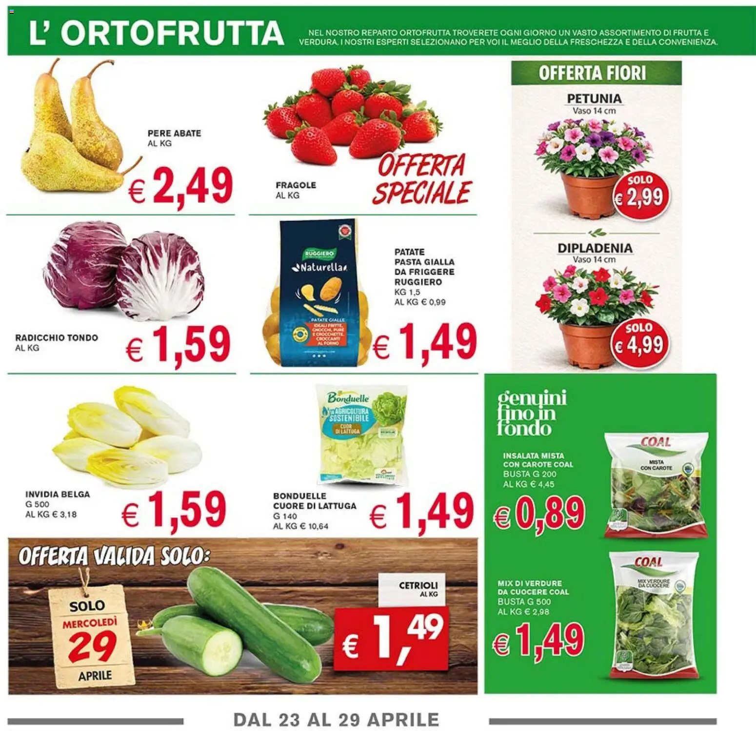 Volantino Coal del 23.04.2026 | Pagina: 2 | Prodotti: Fragole, Frutta, Forno, Lattuga