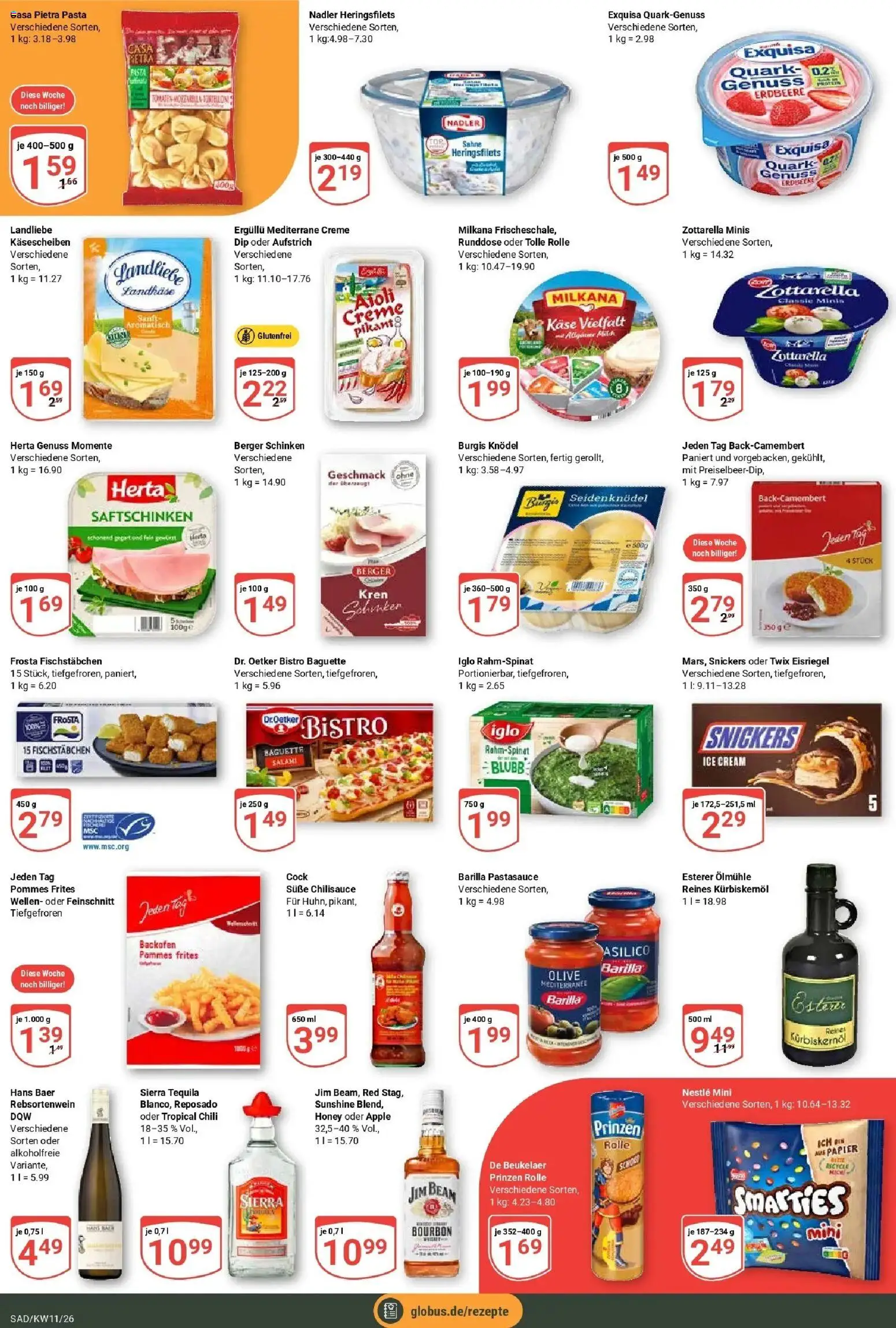 Globus prospekt Schwandorf	 – gültig ab 09.03.2026 | Seite: 3 | Produkte: Chili, Pasta, Bourbon, Sahne