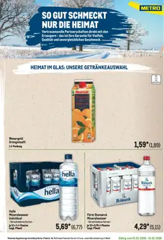 Metro  Regionaler Flyer ab 01.01.2026 gültig | Seite: 31 | Produkte: Orangensaft, Mineralwasser, Hella