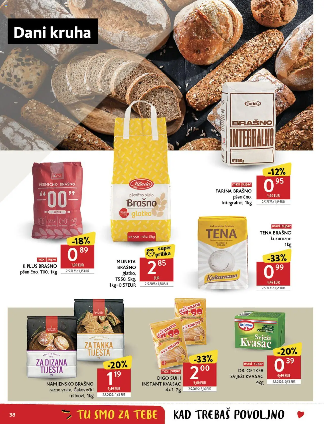 Konzum katalog | vrijedi od 01.10.2025 | Stranica: 38 | Proizvodi: Kruh, Brašno, Kvasac