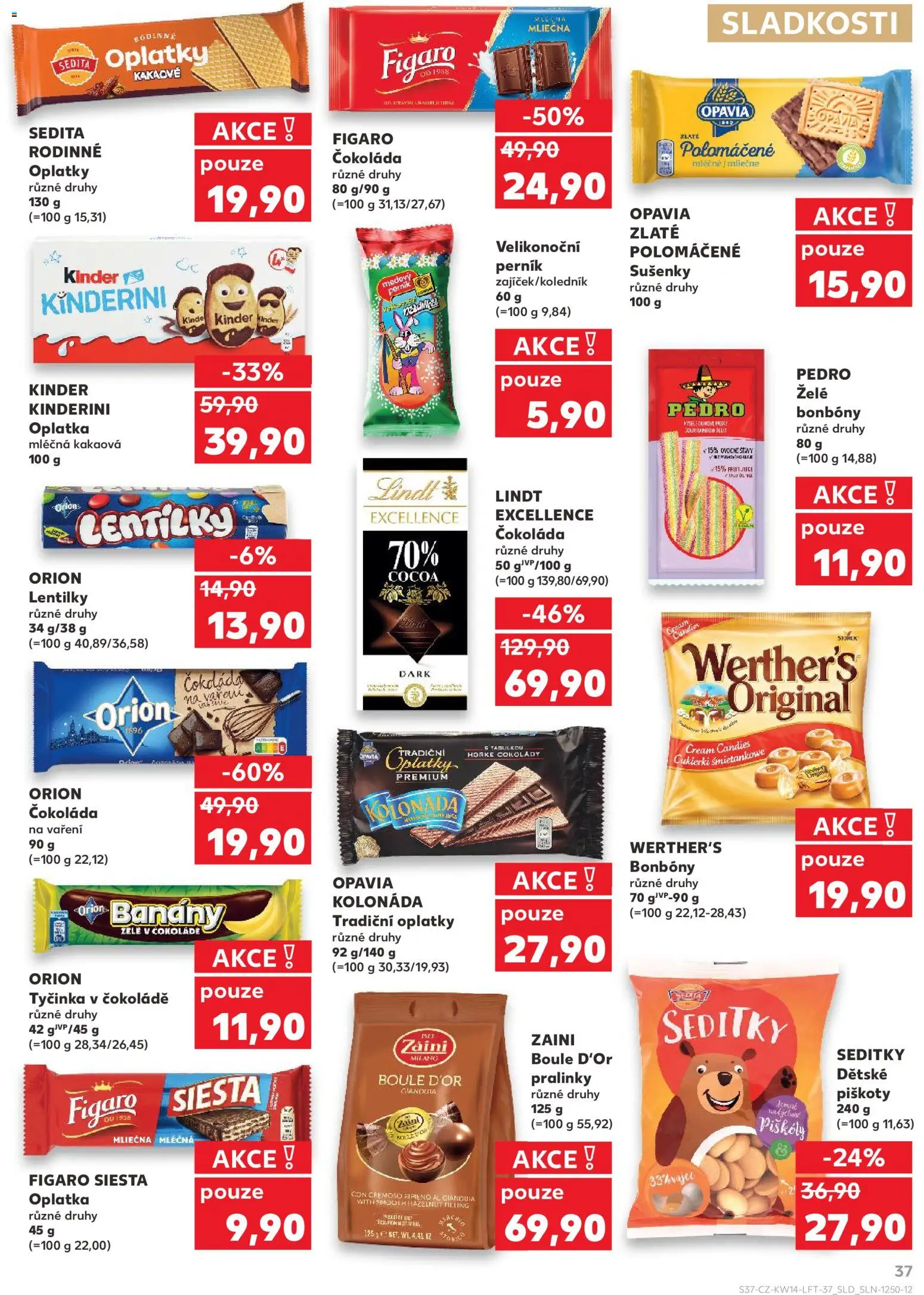 Kaufland leták - Praha 8 od 01.04.2026 | Strana: 37 | Produkty: Banány, Bonbóny, Čokoláda na vaření, Sušenky