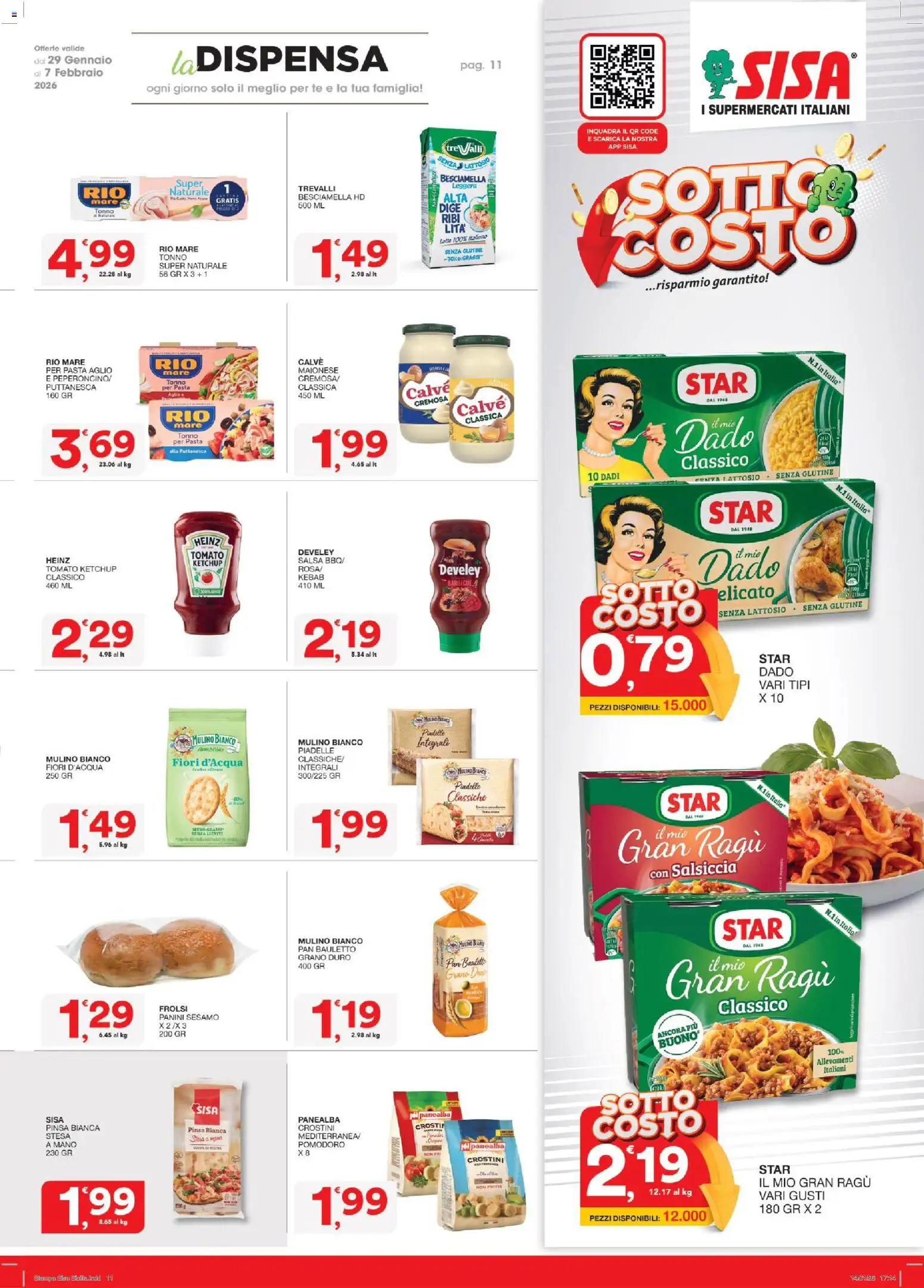 Volantino SISA del 29.01.2026 | Pagina: 11 | Prodotti: Tè, Maionese, Pomodoro, Besciamella