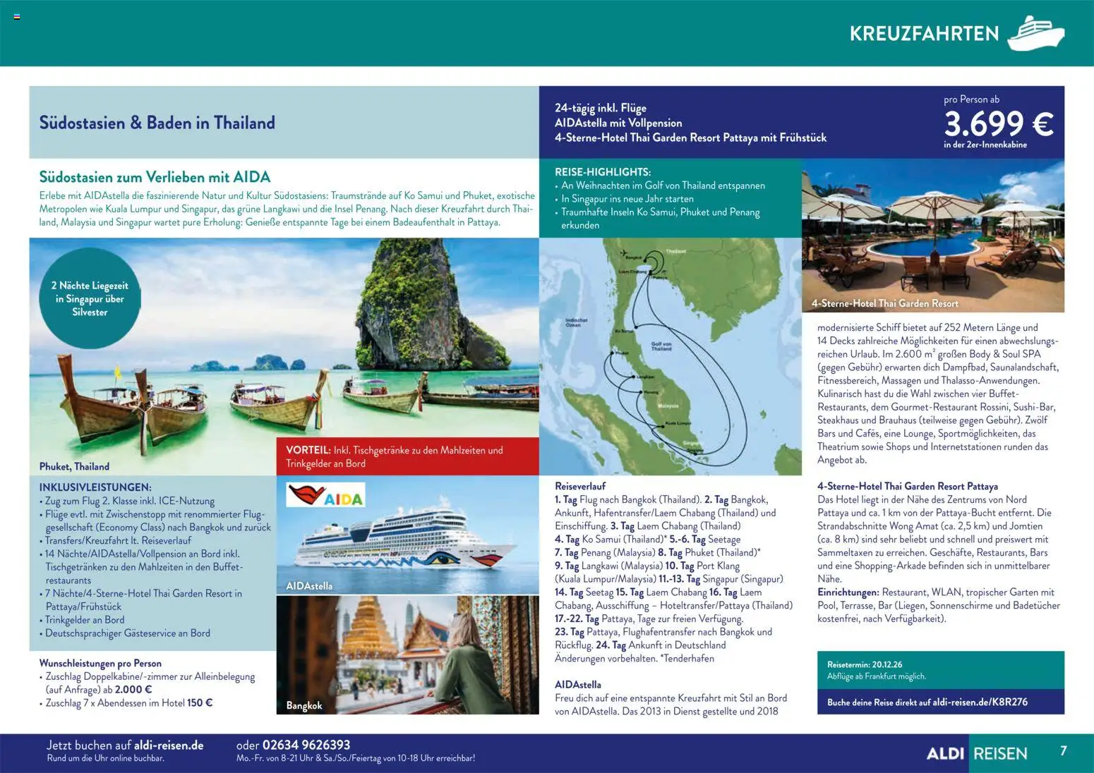 Aldi Reisen Unsere Traumreisen – gültig ab 01.11.2025 | Seite: 7 | Produkte: Uhr