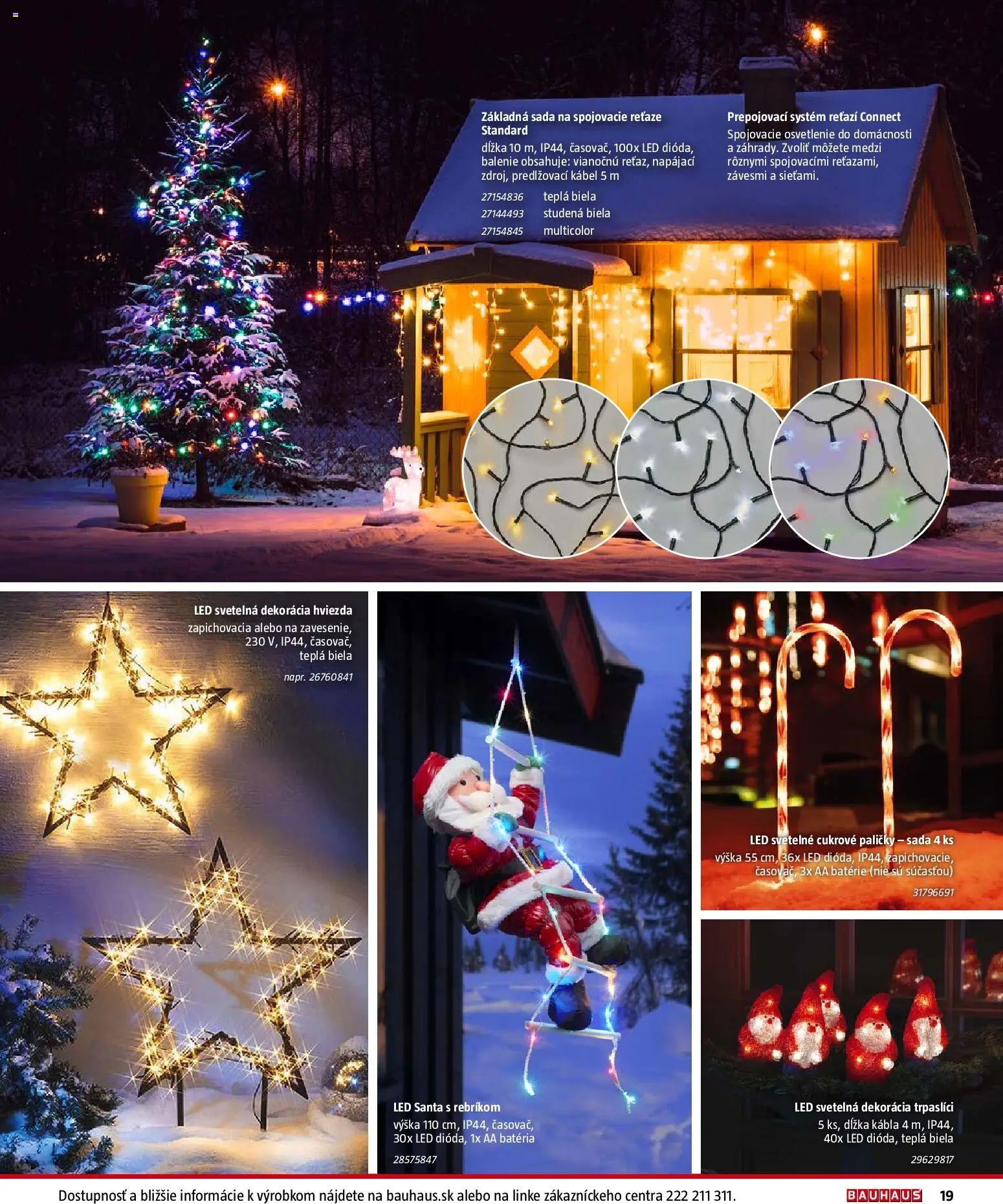 Nové Bauhaus akcie – leták je platný od 21.11.2025 | Strana: 19 | Produkty: Osvetlenie, Led, Batéria, Kábel