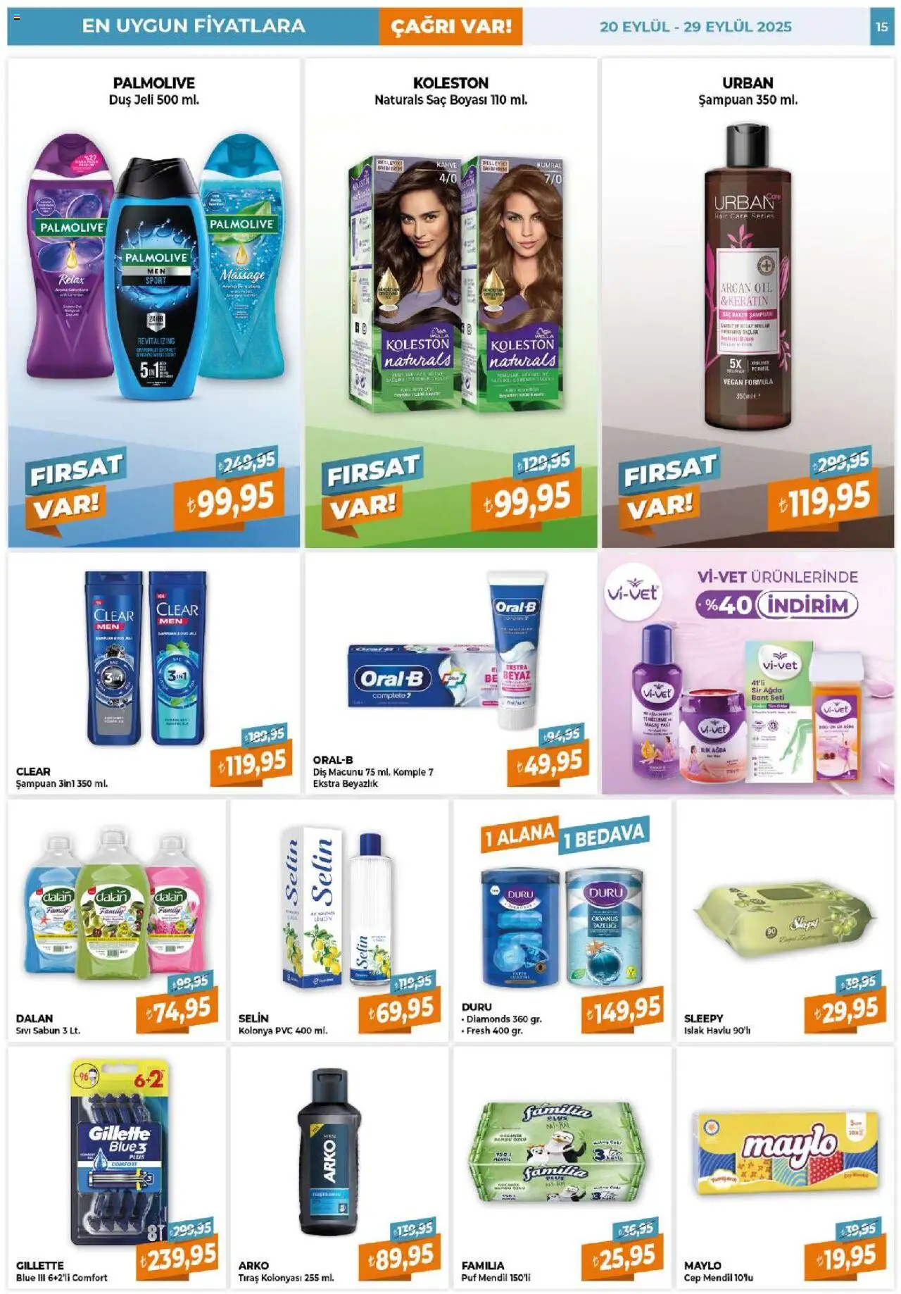 Çağrı Market Katalog - 20.09.2025 tarihinden itibaren geçerlidir | Sayfa: 15 | Ürünler: Duş, Mendil, Şampuan, Kahve