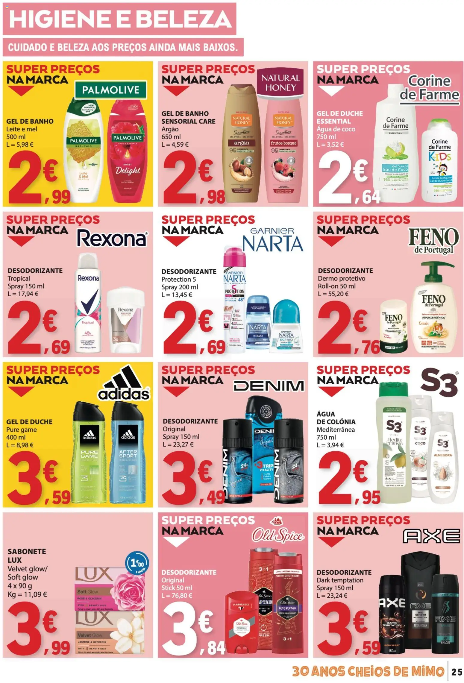 E.Leclerc folheto │ válido de 23.04.2026 | Página: 25 | Produtos: Agua, Perfume, Sabonete, Mel