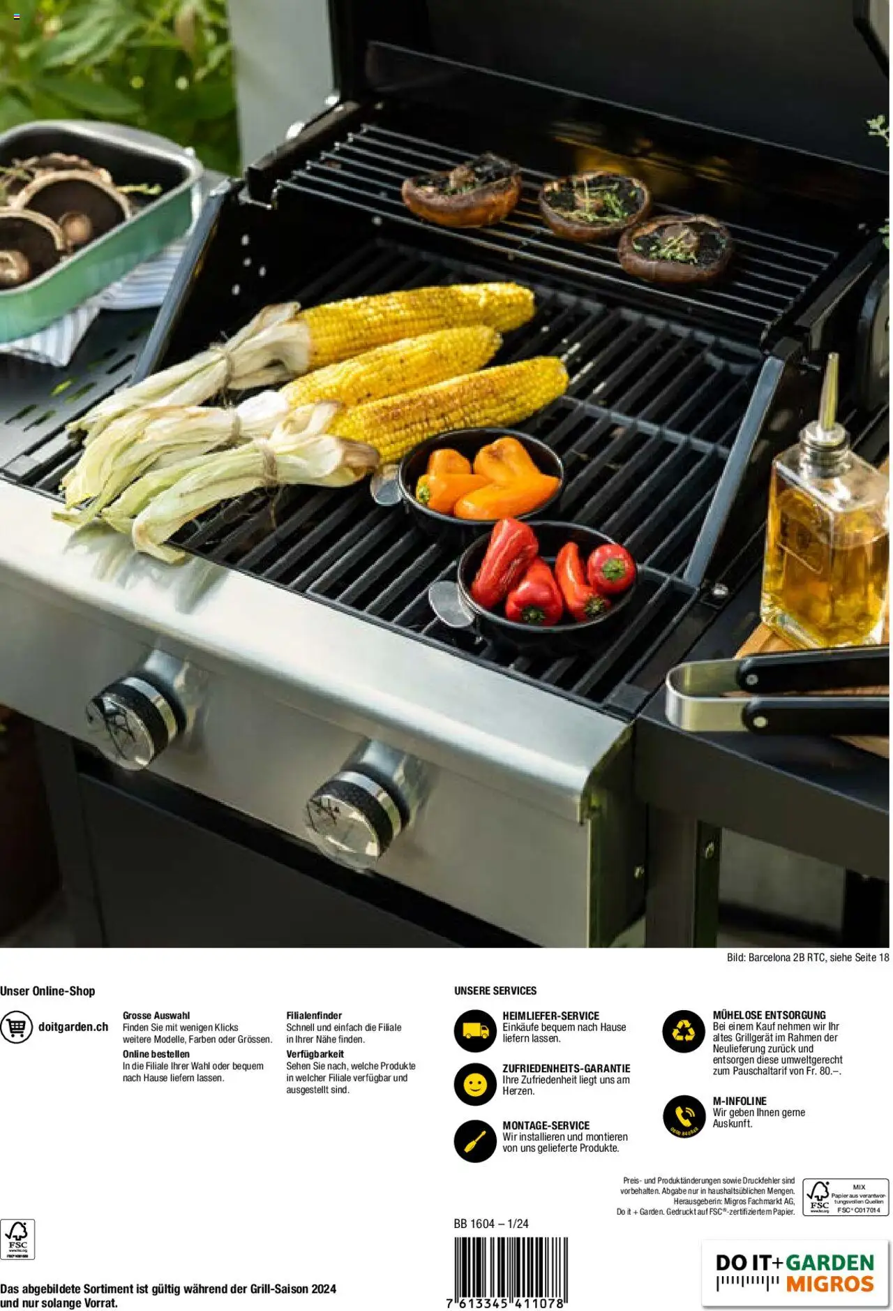 DO IT+GARDEN MIGROS Aktionen Grill  ab 26.02.2024 | Seite: 44 | Produkte: Sehen