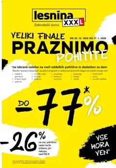 XXXL Lesnina katalog akcije – veljaven od 29.12.2025
