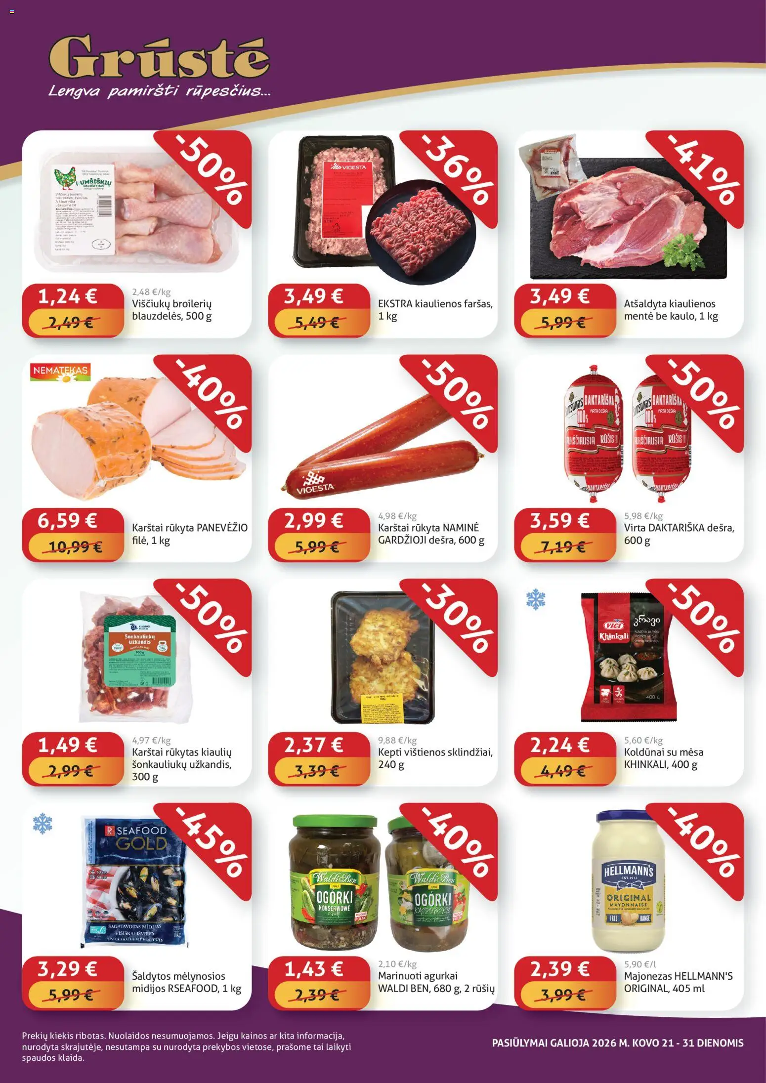 GRUSTE akcijos nuo 21.03.2026 | Puslapis: 2