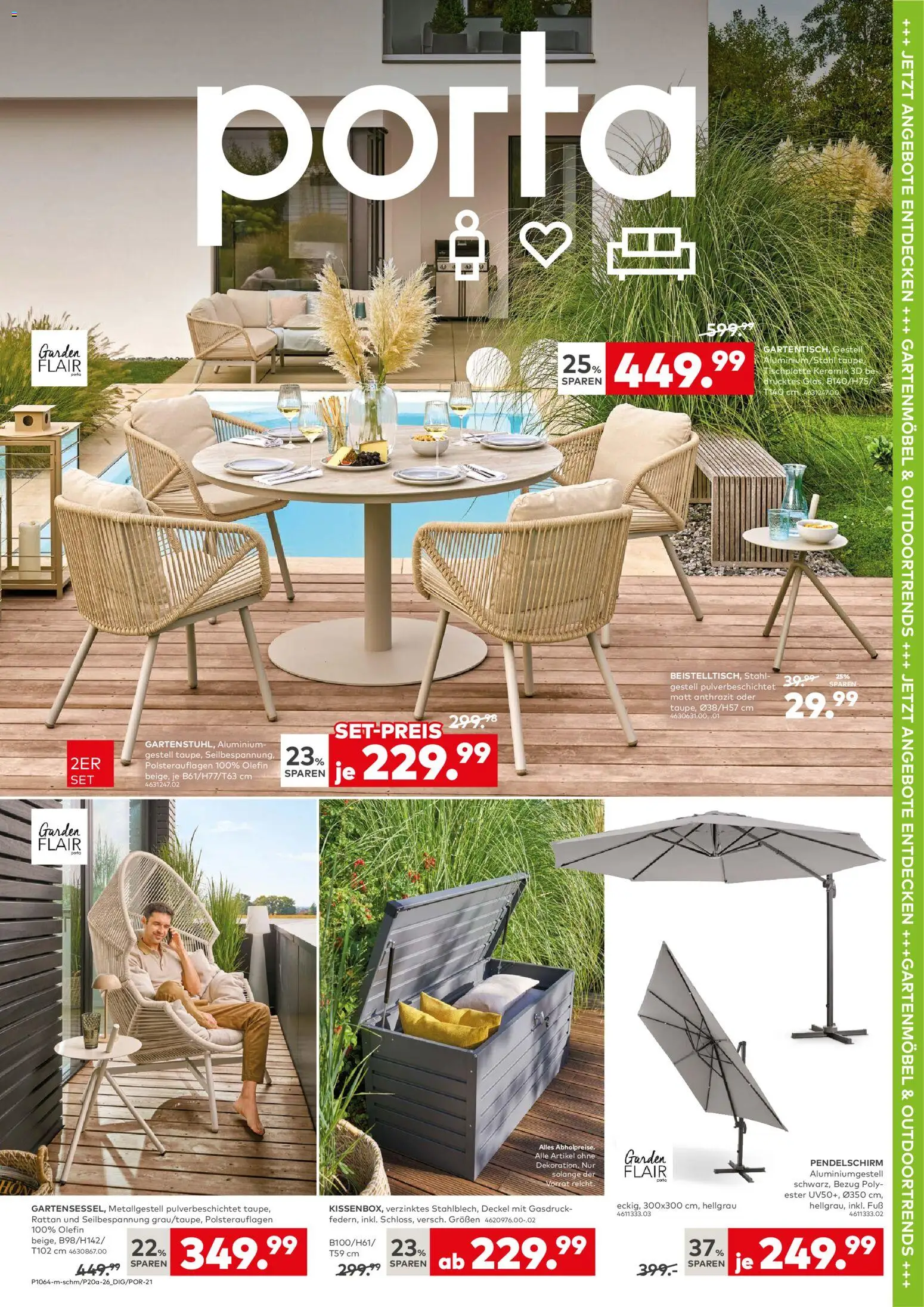 Porta! Gartenmöbel – gültig ab 04.05.2026 | Seite: 1 | Produkte: Gartenmöbel