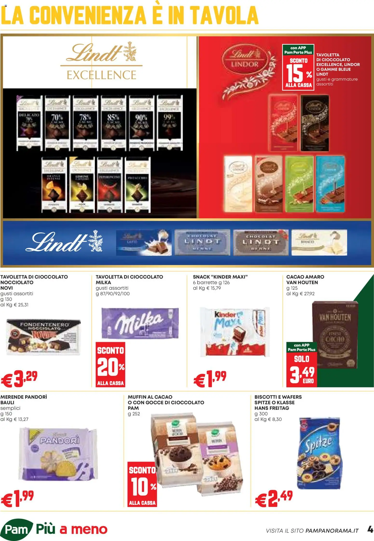 Volantino PAM del 26.02.2026 | Pagina: 4 | Prodotti: Cioccolato, Biscotti, Muffin, Cacao