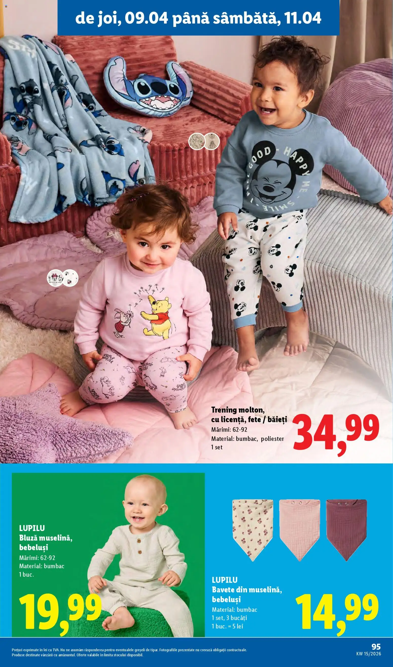 Noul catalog Lidl – valabil de la 06.04.2026 | Pagină: 95 | Produse: Trening, Bluză