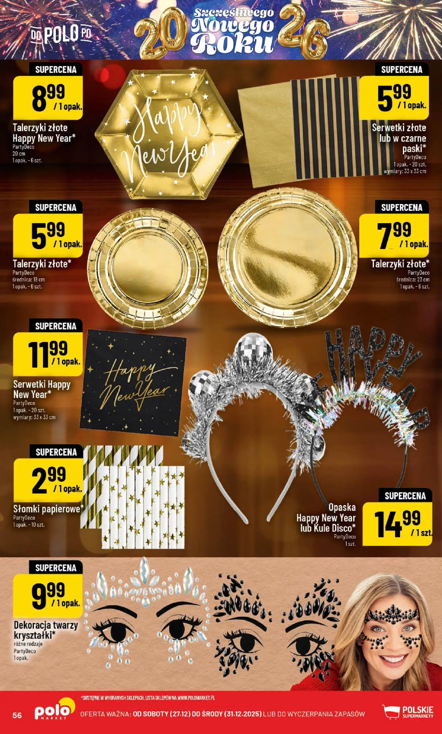 POLOmarket Gazetka od 27.12.2025 | Strona: 56 | Produkty: Słomki