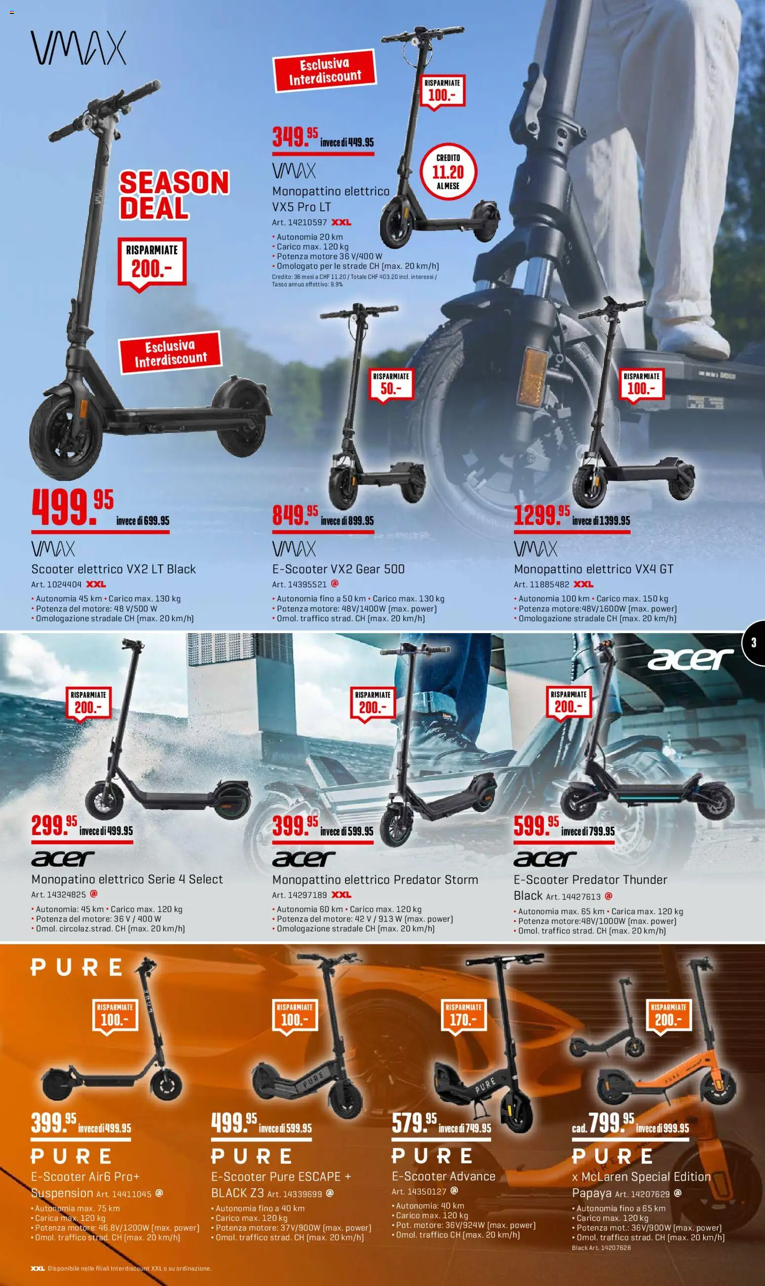 Interdiscount aktionen Grill und eScooter IT – gültig ab 20.04.2026 | Seite: 3 | Produkte: Scooter