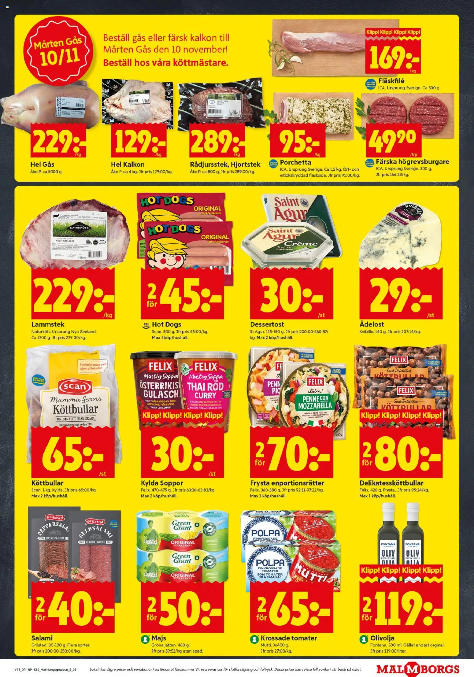 ICA Kvantum reklamblad aktuell från 27.10.2025 | Sida: 5 | Produkter: Salami, Tomater, Potatis, Soppa