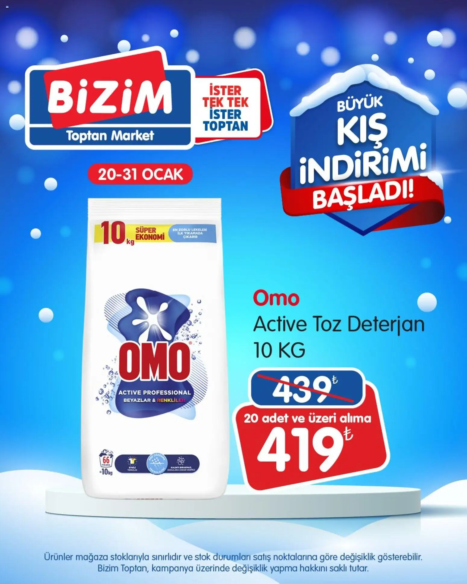 Bizim Toptan - Büyük kış indirimi başladı! - 20.01.2026 tarihinden itibaren geçerlidir | Sayfa: 6 | Ürünler: Deterjan, Ocak