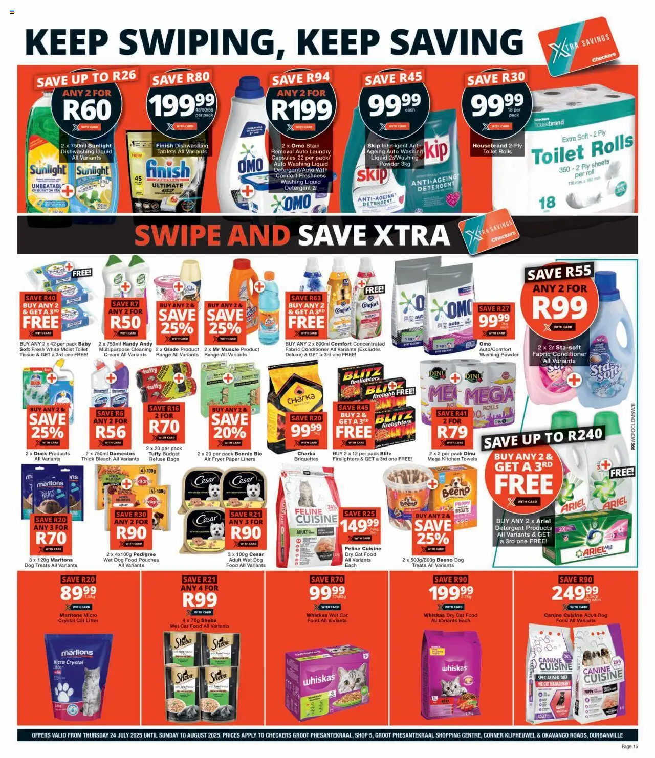 Checkers Western Cape -  Phesantekraal Store Opening │ valid from 24.07.2025 | Page: 15 | Products: Bleach, Air fryer, Powder, Cat litter