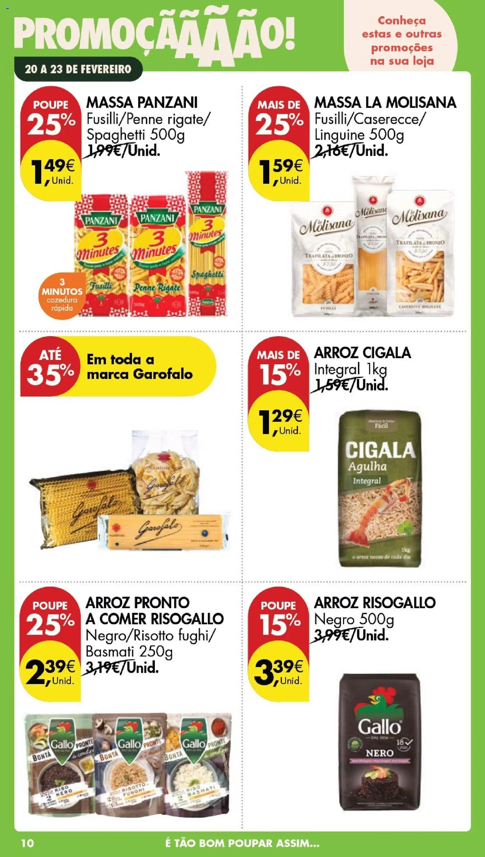 Pingo Doce Poupe este Fim de Semana │ válido de 20.02.2026 | Página: 10 | Produtos: Arroz, Massa
