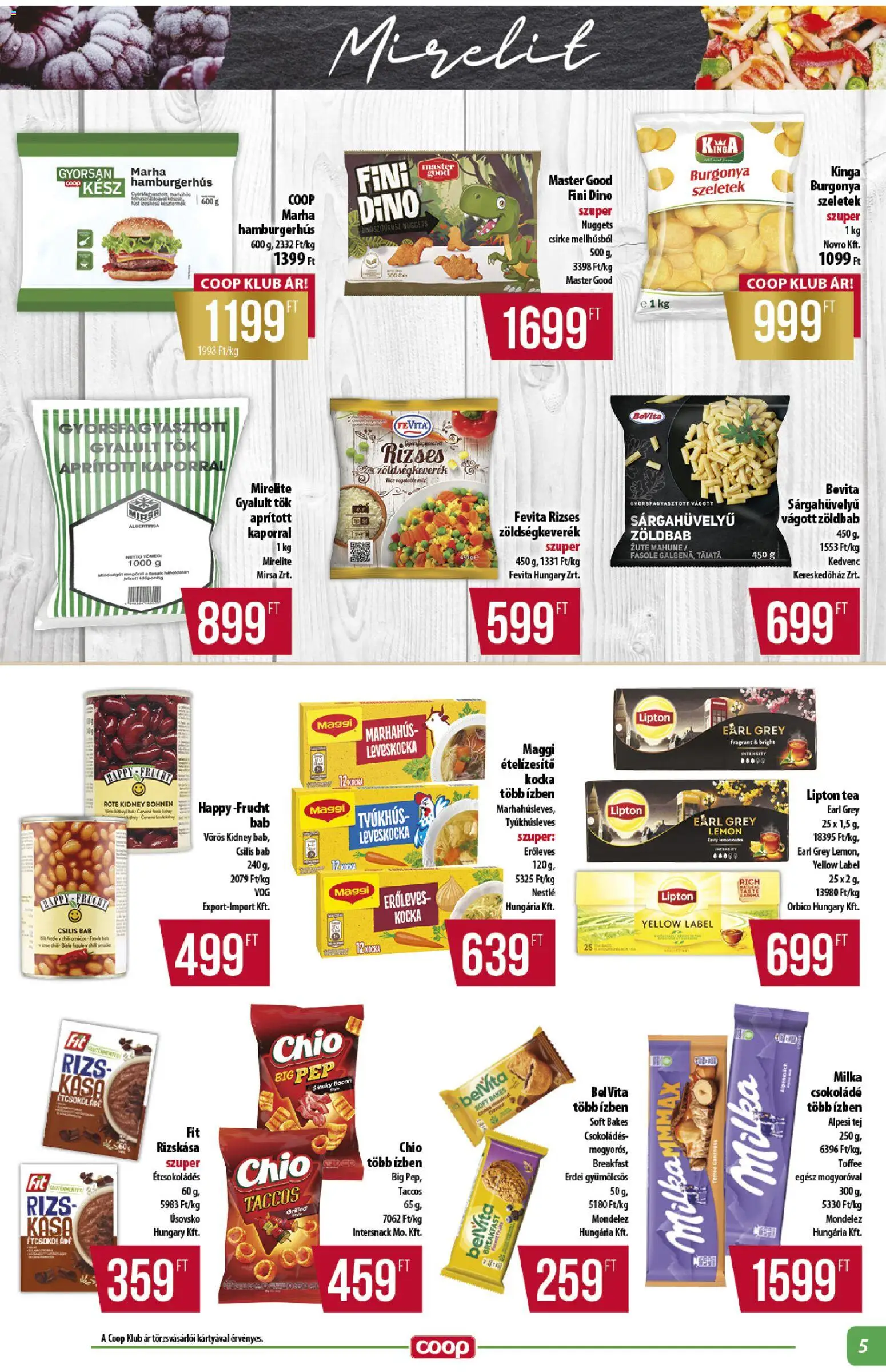 COOP akciós ujság - amely érvényes a következő dátumtól: 15.01.2026 | Oldal: 5 | Termékek: Burgonya, Tök, Maggi, Ételízesítő