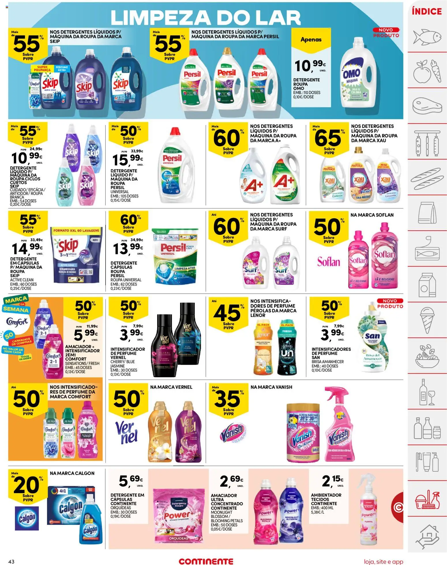 Continente folheto │ válido de 21.04.2026 | Página: 43 | Produtos: Máquina de lavar, Perfume, Detergente, Persil