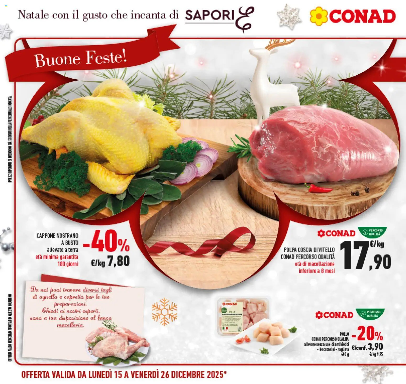 Volantino Conad del 15.12.2025 | Pagina: 16 | Prodotti: Pollo, Vitello, Agnello, Terra