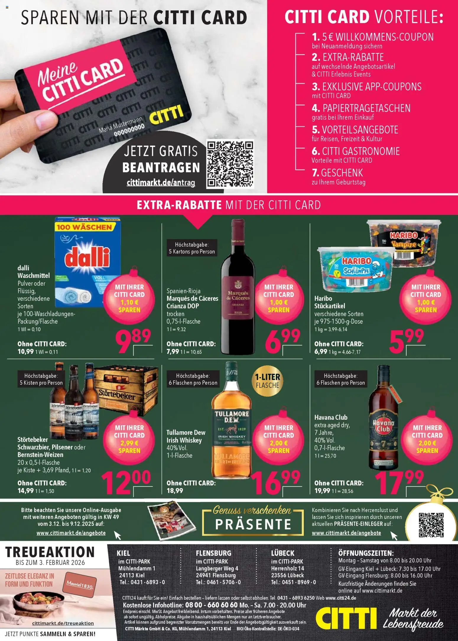 CITTI Markt Prospekt 	 – gültig ab 03.12.2025 | Seite: 40 | Produkte: Havana club, Waschmittel, Whiskey, Uhr