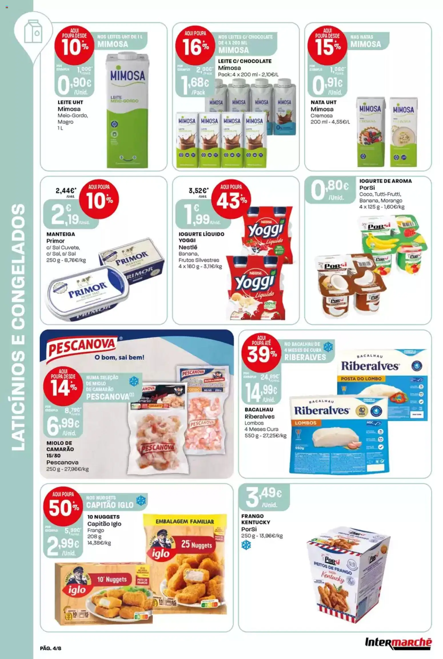 Intermarché Folheto Mini │ válido de 19.02.2026 | Página: 4 | Produtos: Camarão, Leite, Lombo, Nata