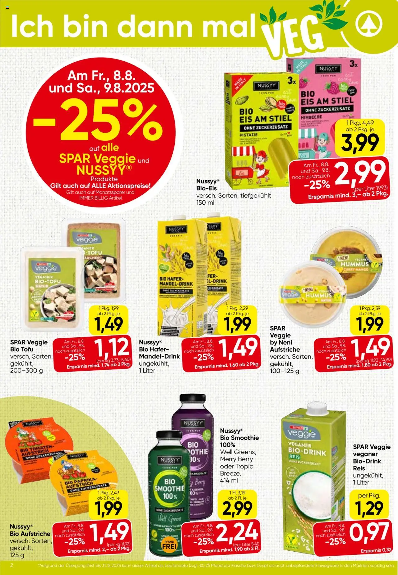 Spar Flugblatt - Wien gültig ab 07.08.2025 | Seite: 2 | Produkte: Eis, Mango, Himbeere, Tomaten