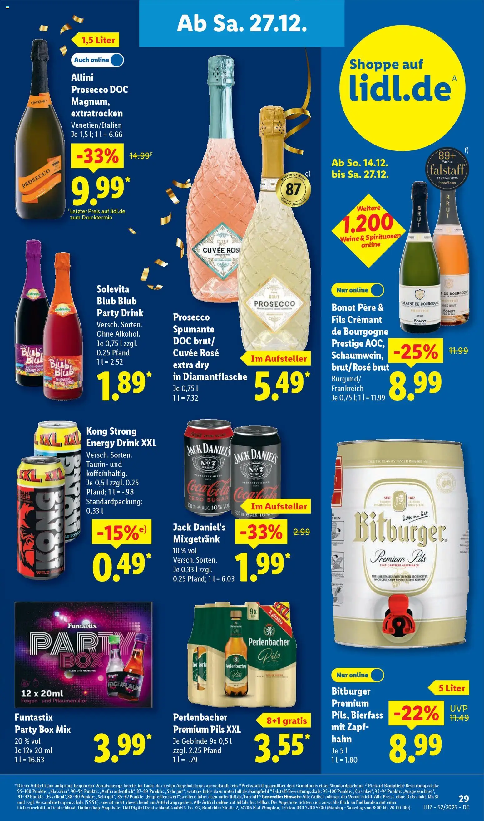 Lidl Prospekt Köln – gültig ab 22.12.2025 | Seite: 47 | Produkte: Coca cola, Energy, Bad, Jack Daniel's