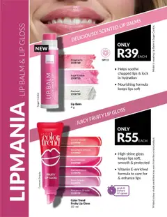AVON Catalogue  │ valid from 01.07.2025 | Page: 178 | Products: Gloss, Lock, Peach, Lip balm