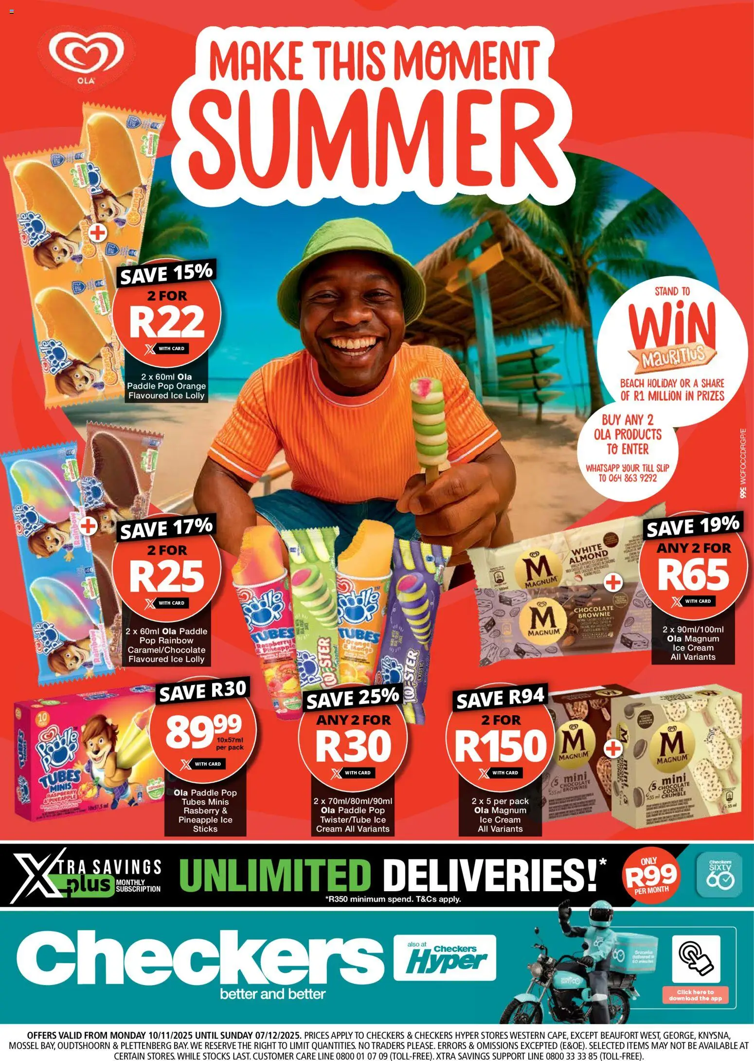 New Checkers catalogue – valid from 10.11.2025 | Page: 1 | Products: Chocolate, Cream, Ice cream, Mango