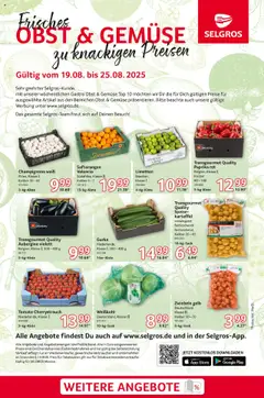 Selgros Obst & Gemüse gültig ab dem 19.08.2025