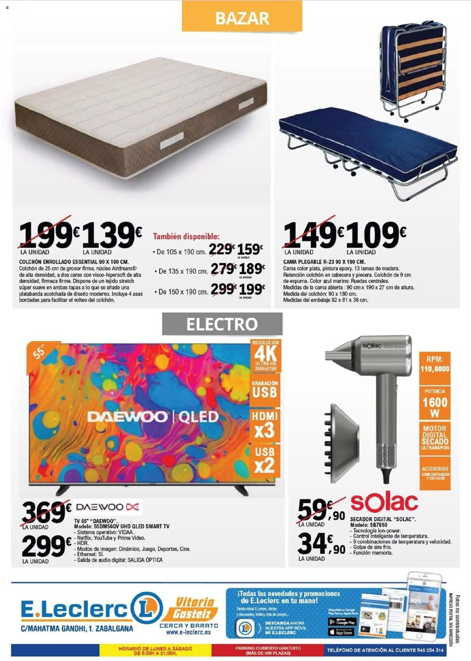 E.Leclerc folleto │ válido desde el 12.11.2025 | Página: 12 | Productos: Teléfono, Apple, Colchon, Audio