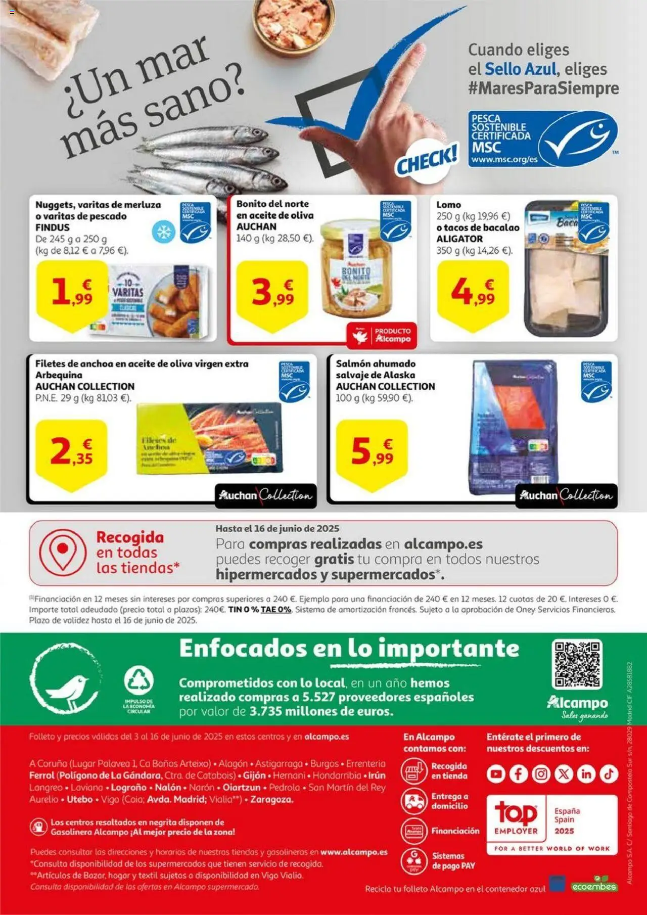 Alcampo - HG Unificado Nacional  │ válido desde el 03.06.2025 | Página: 48 | Productos: Aceite, Tacos, Salmón ahumado, Anchoa