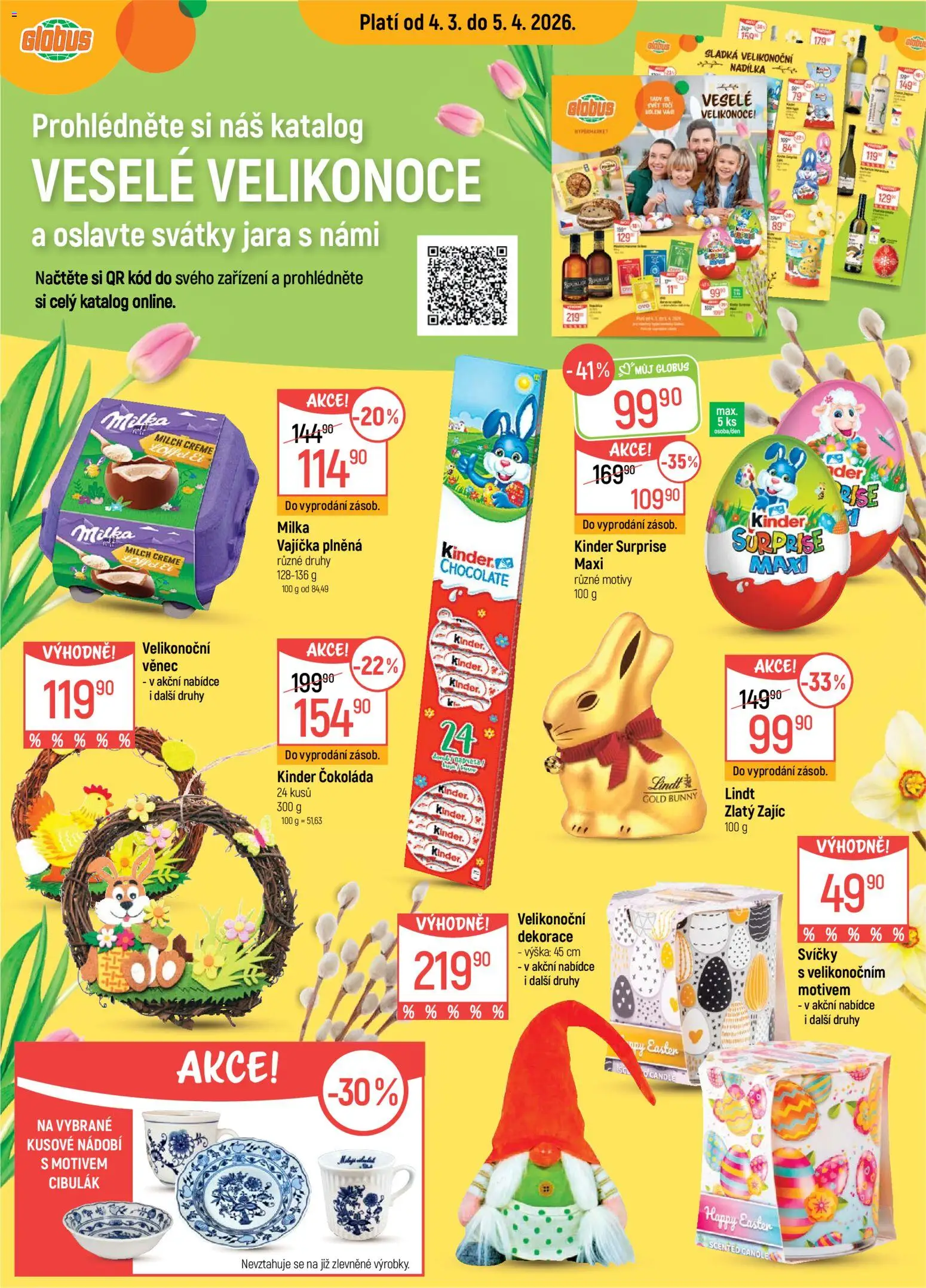 Globus leták - Ostrava od 25.03.2026 | Strana: 14 | Produkty: Vajíčka, Globus, Lindt, Milka