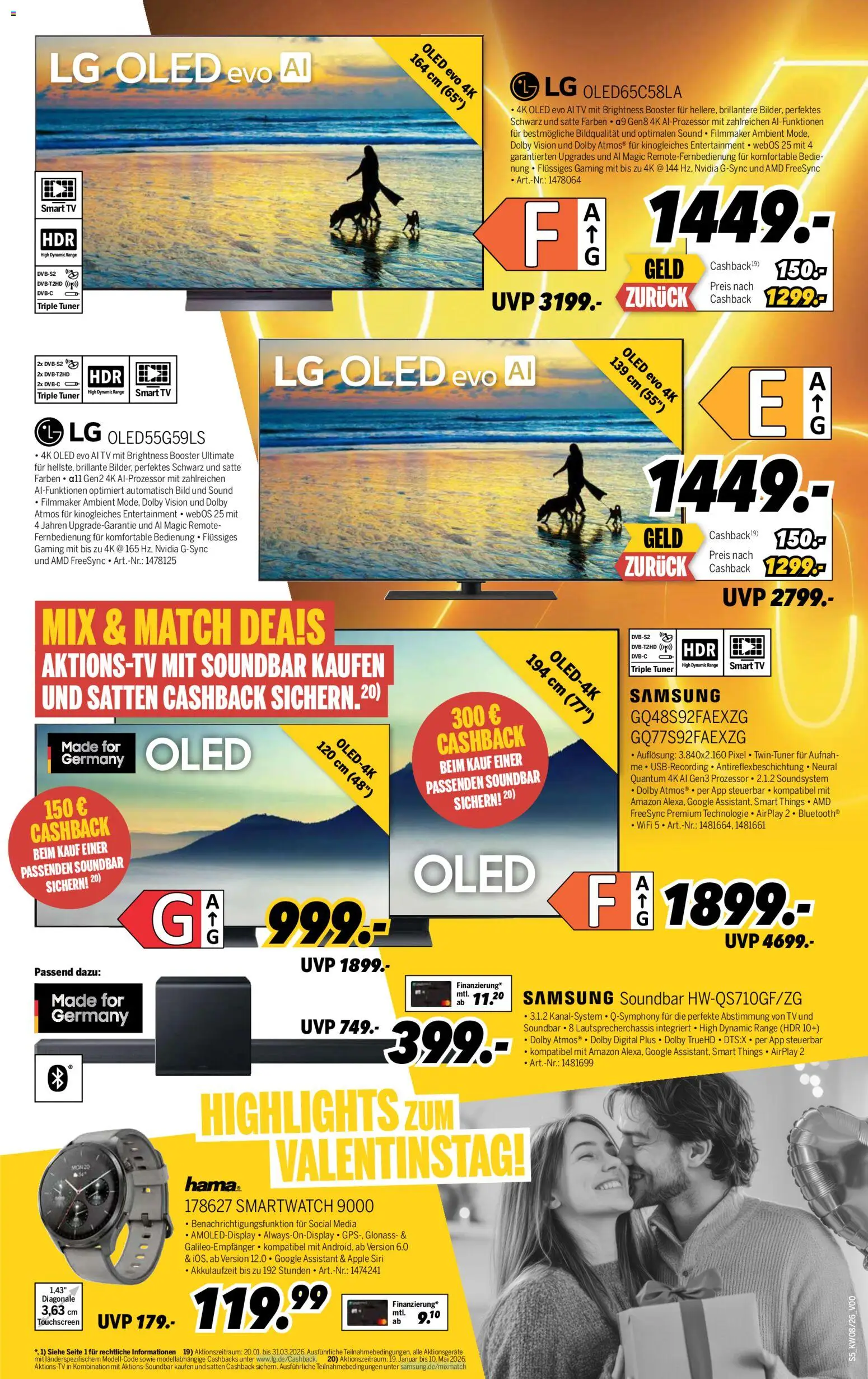 Medimax Prospekt 	 – gültig ab 14.02.2026 | Seite: 5 | Produkte: LG, Samsung, Apple, Soundsystem