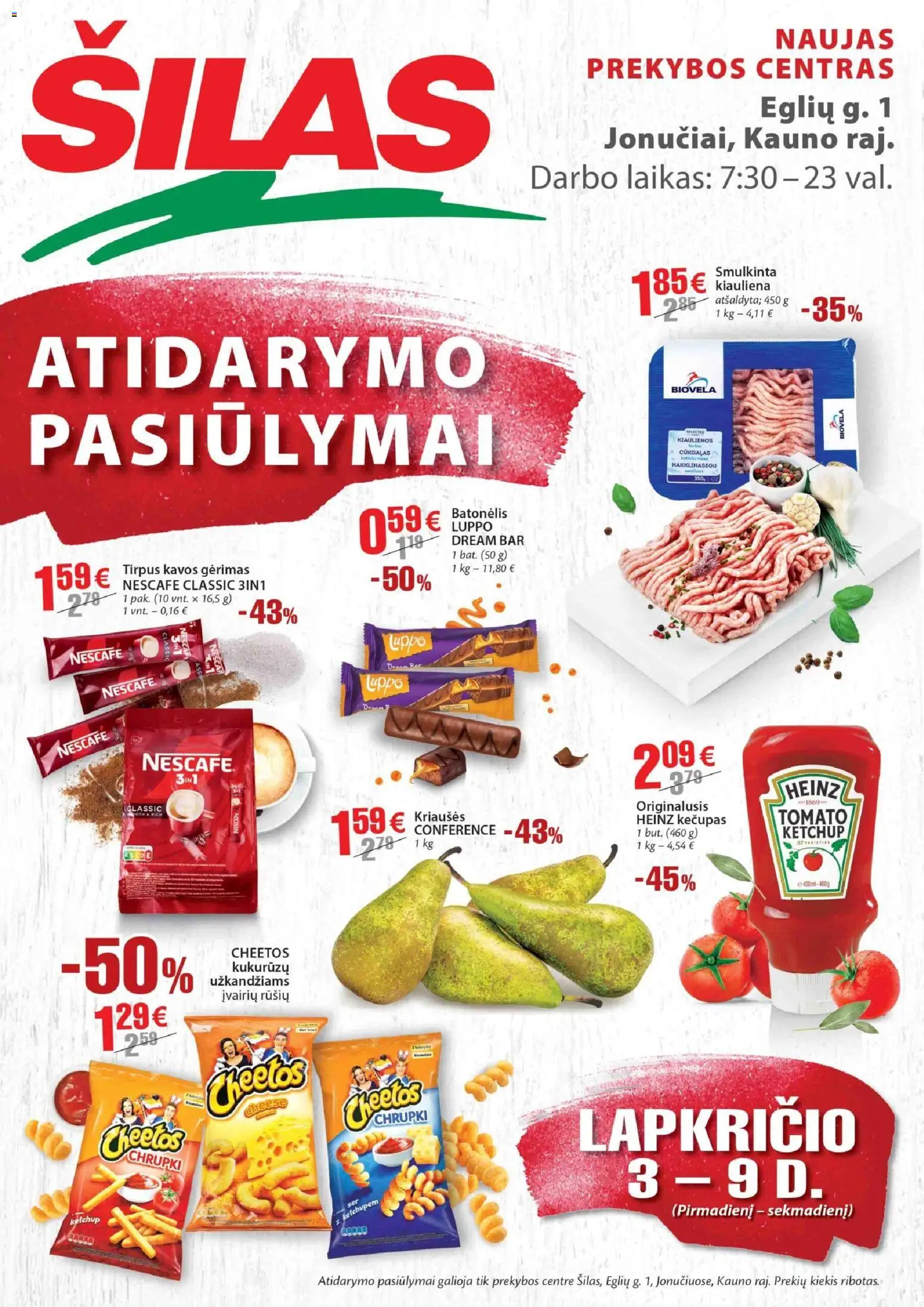 Šilas akcijos nuo 03.11.2025 | Puslapis: 1 | Prekių: Kiaulienos, Kiauliena, Kečupas