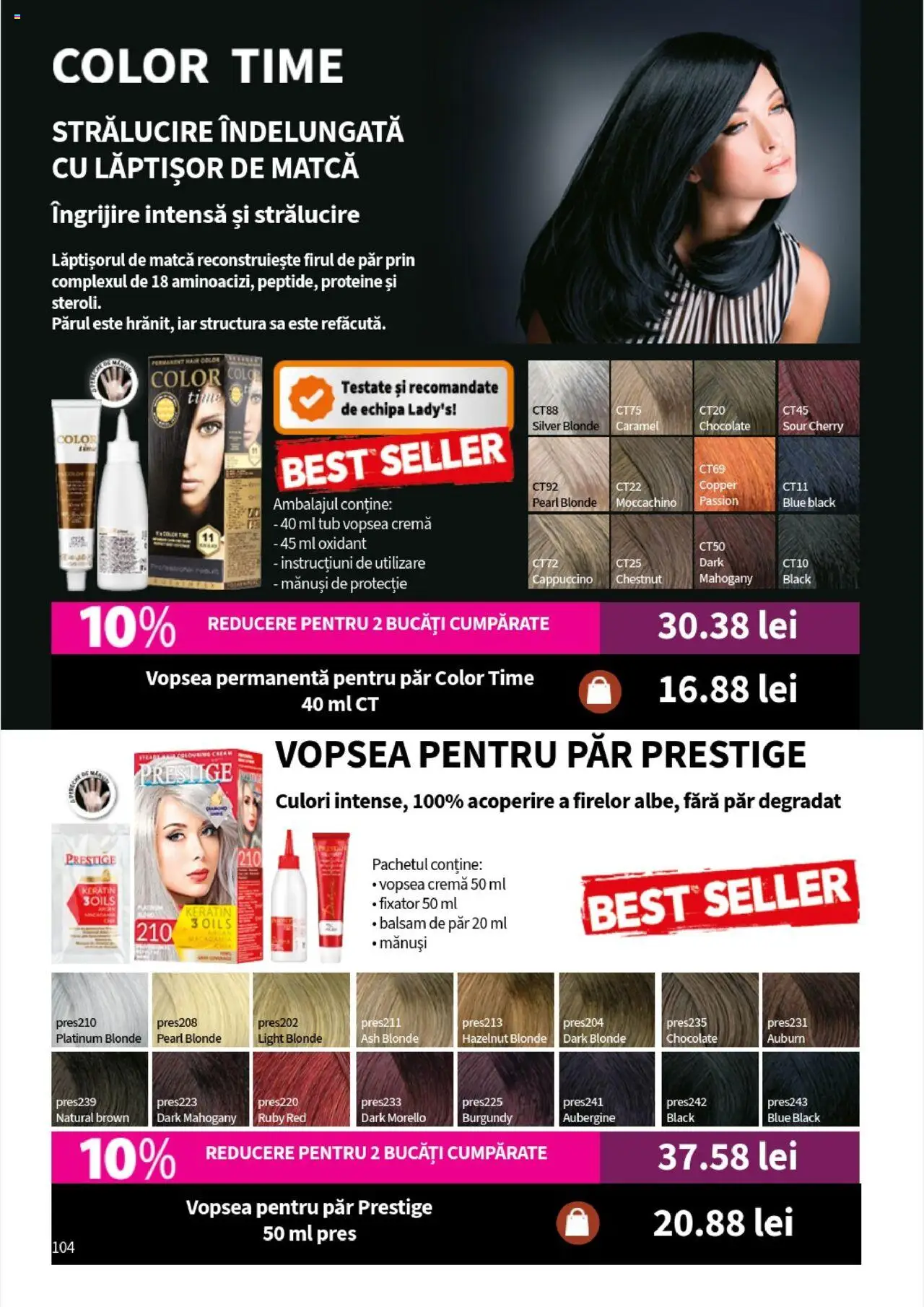 Noul catalog Lady’s – valabil de la 25.09.2025 | Pagină: 106 | Produse: Mănuși, Masaüstü kılıfı, Vopsea, Balsam