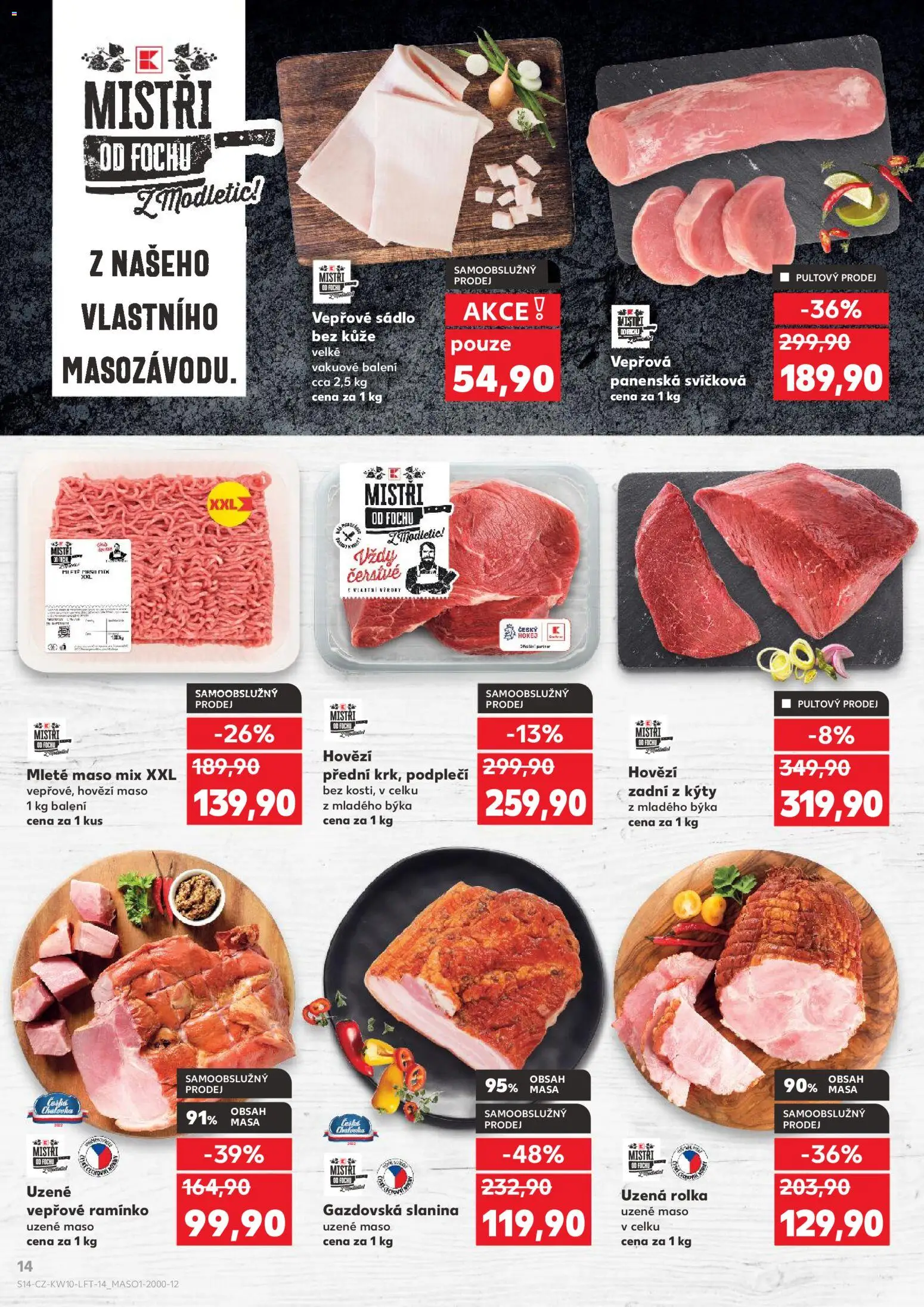 Kaufland leták - Brno od 04.03.2026 | Strana: 14 | Produkty: Sádlo, Hovězí, Hovězí maso, Mleté maso mix